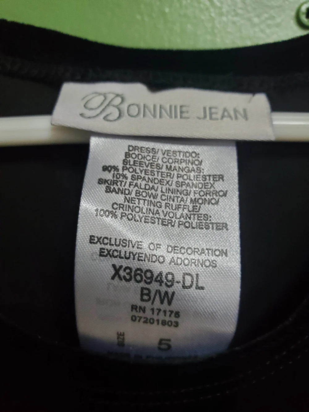 Bonnie Jean Black and White Holiday Dress